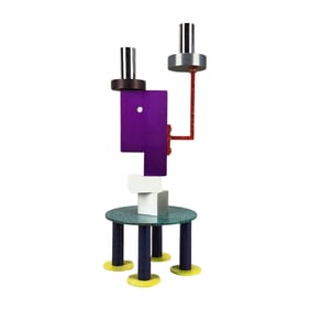 Peter Shire Postmodern Memphis Style Double Candle Holder