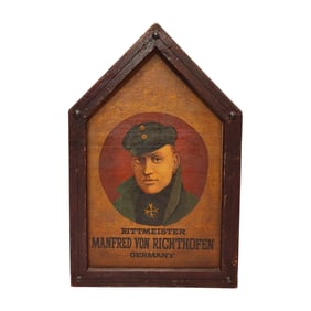 Antique Red Baron, Rittmeister Manfred von Richthofen Portrait on Canvas