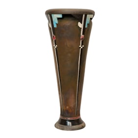 Post Modern Ceramic Art Pottery Floor Vase, Artist Signed