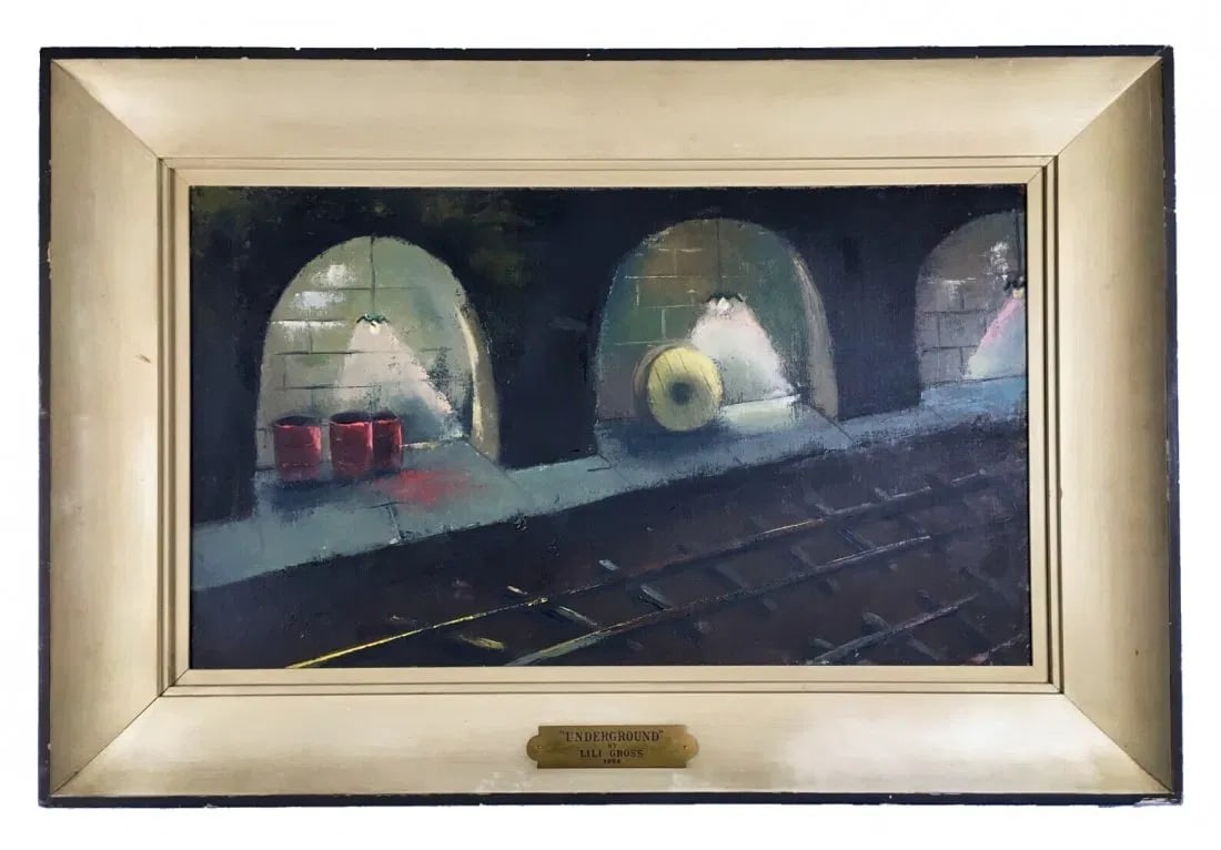 MCM Painting Lili Gross Train Station Scene (1 of 8)