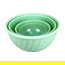 Fire-King Jadeite Swirl Mixing Bowls, Set of Four