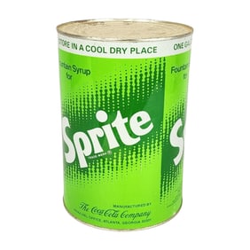 Vintage Sprite Fountain Syrup Can