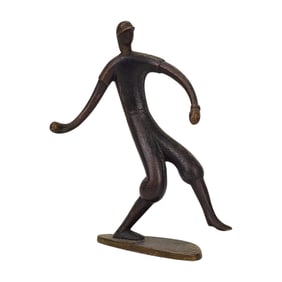 Hagenauer Bronze Baseball Player Sculpture Figure