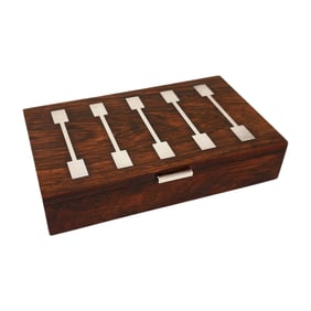Hans Hansen Sterling & Rosewood Dresser Box