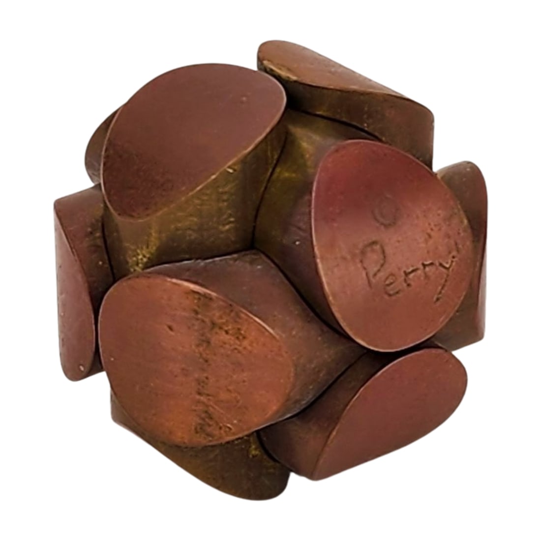 Charles Owen Perry Bronze Puzzle Ball (1 of 5)