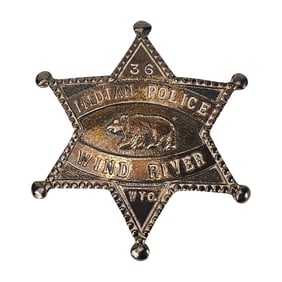 American Indian Police Badge Wind River, Wyoming