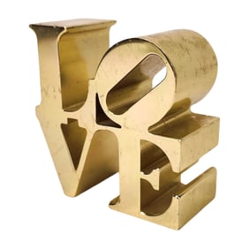 Vintage Robert Indiana Love Paperweight Sculpture