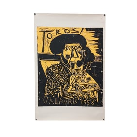 Pablo Picasso 'Toros Vallauris" 1958 Lithograph Poster