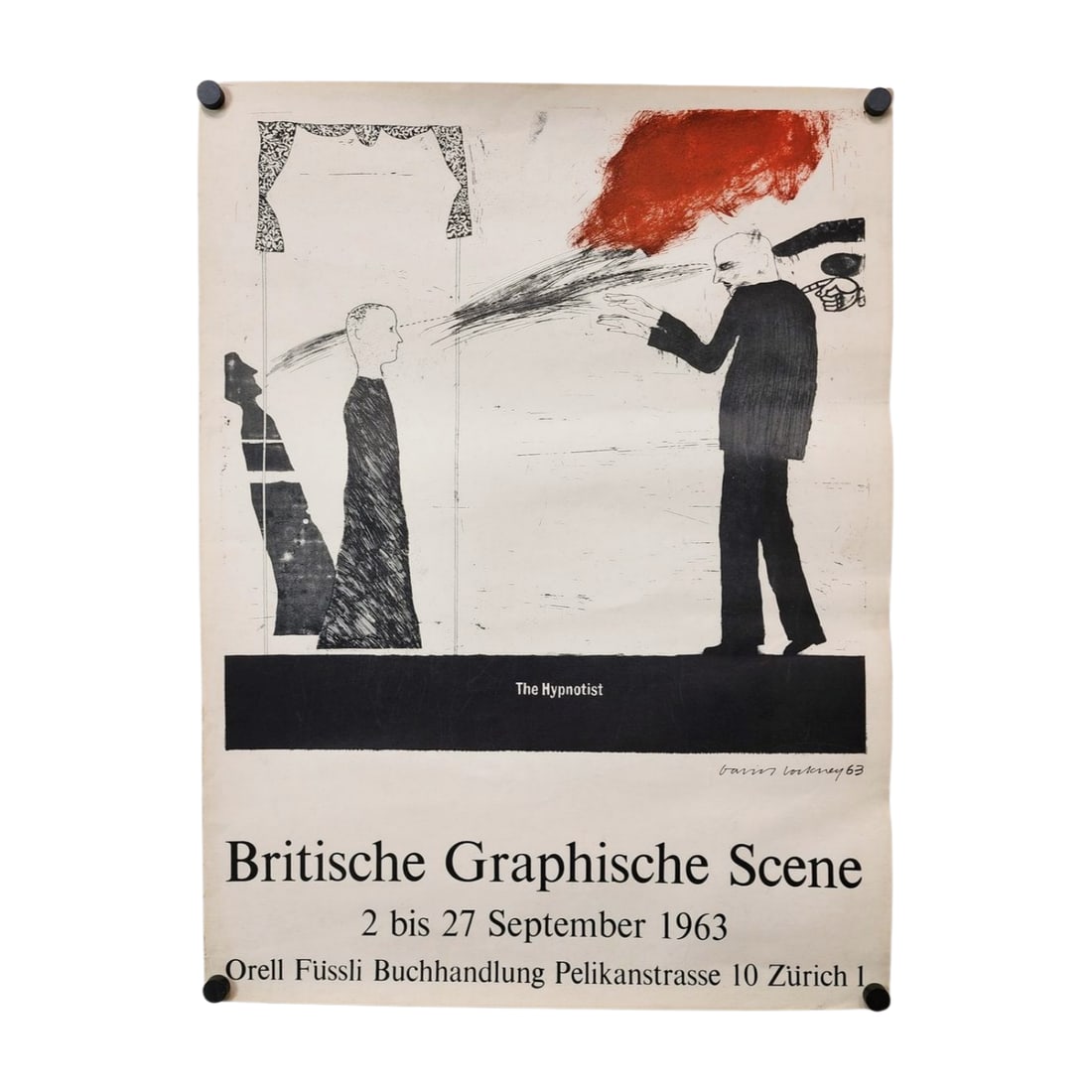 David Hockney 'The Hypnotist' Britische Graphische Scene 1963 Original Poster (1 of 6)
