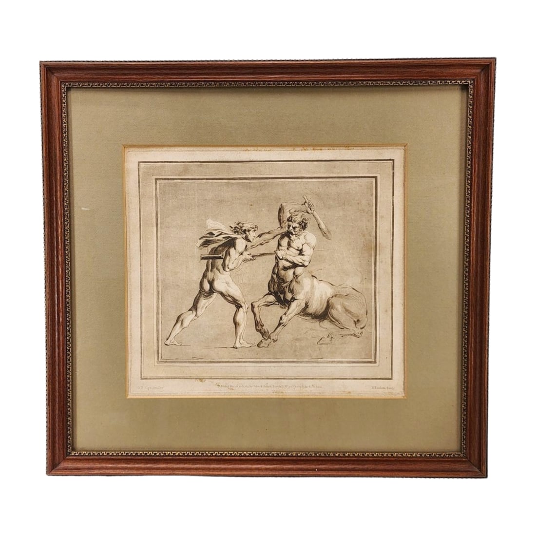 Giovanni Battista Cipriani, Theseus and Minotaur Etching 1789 (1 of 7)