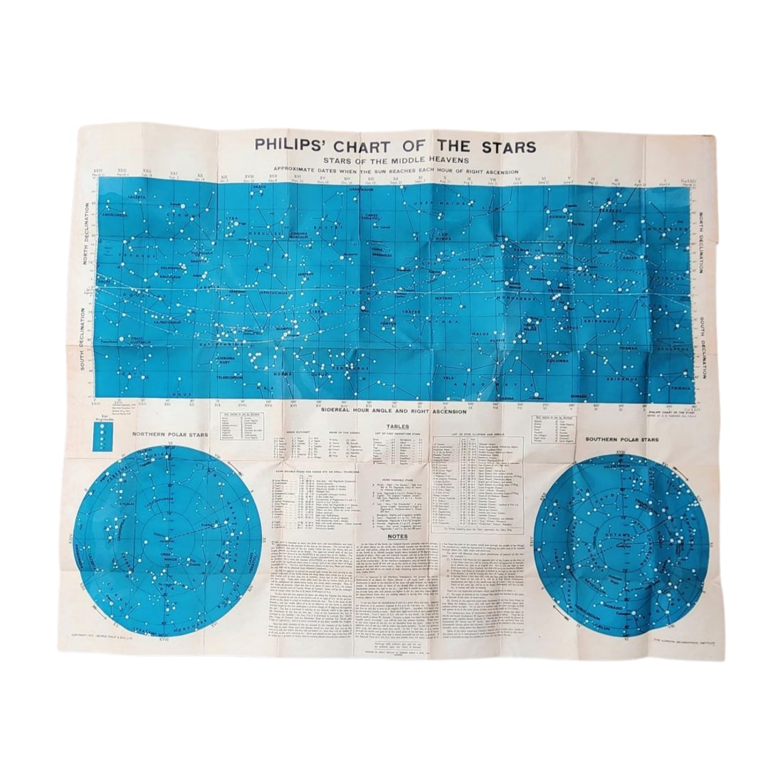 Vintage 1950s Philips Chart of the Stars Book Map (1 of 9)