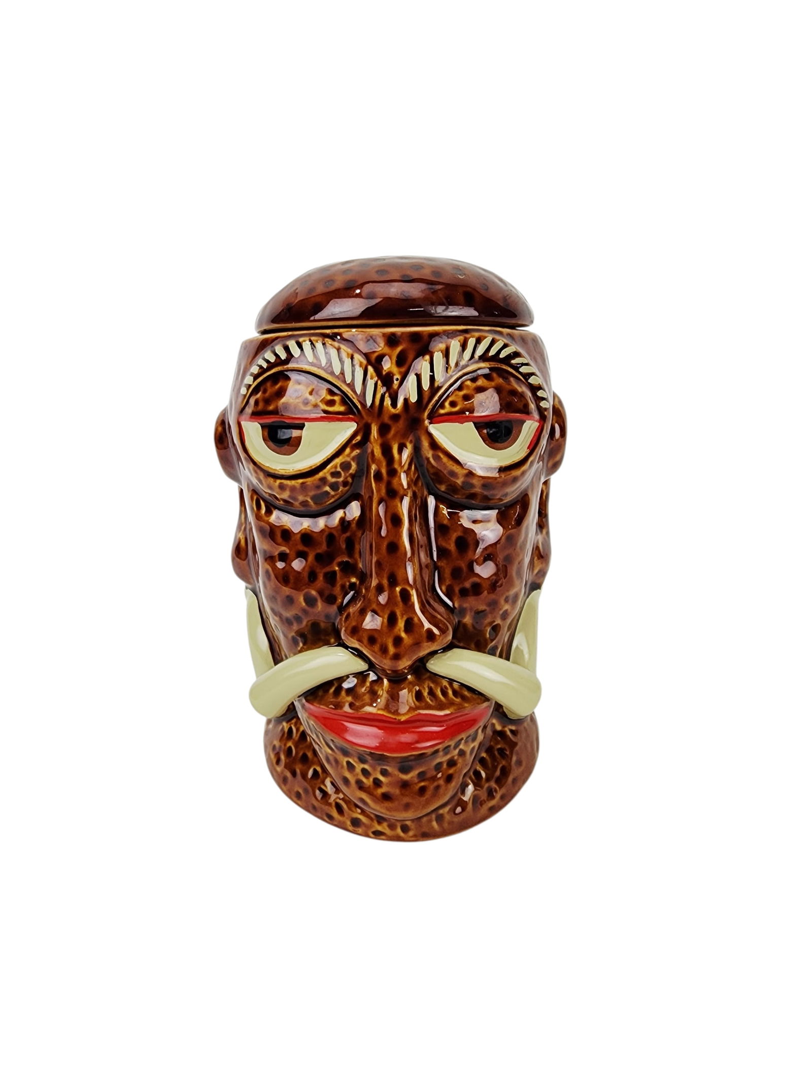Mr. Bali Hai San Diego Open Edition Tiki Farm: Open edition Mr. Bali Hai Tiki Mug San Diego, California by Tiki Farm with Lid. Measures 6" x 4" x 4 1/2".