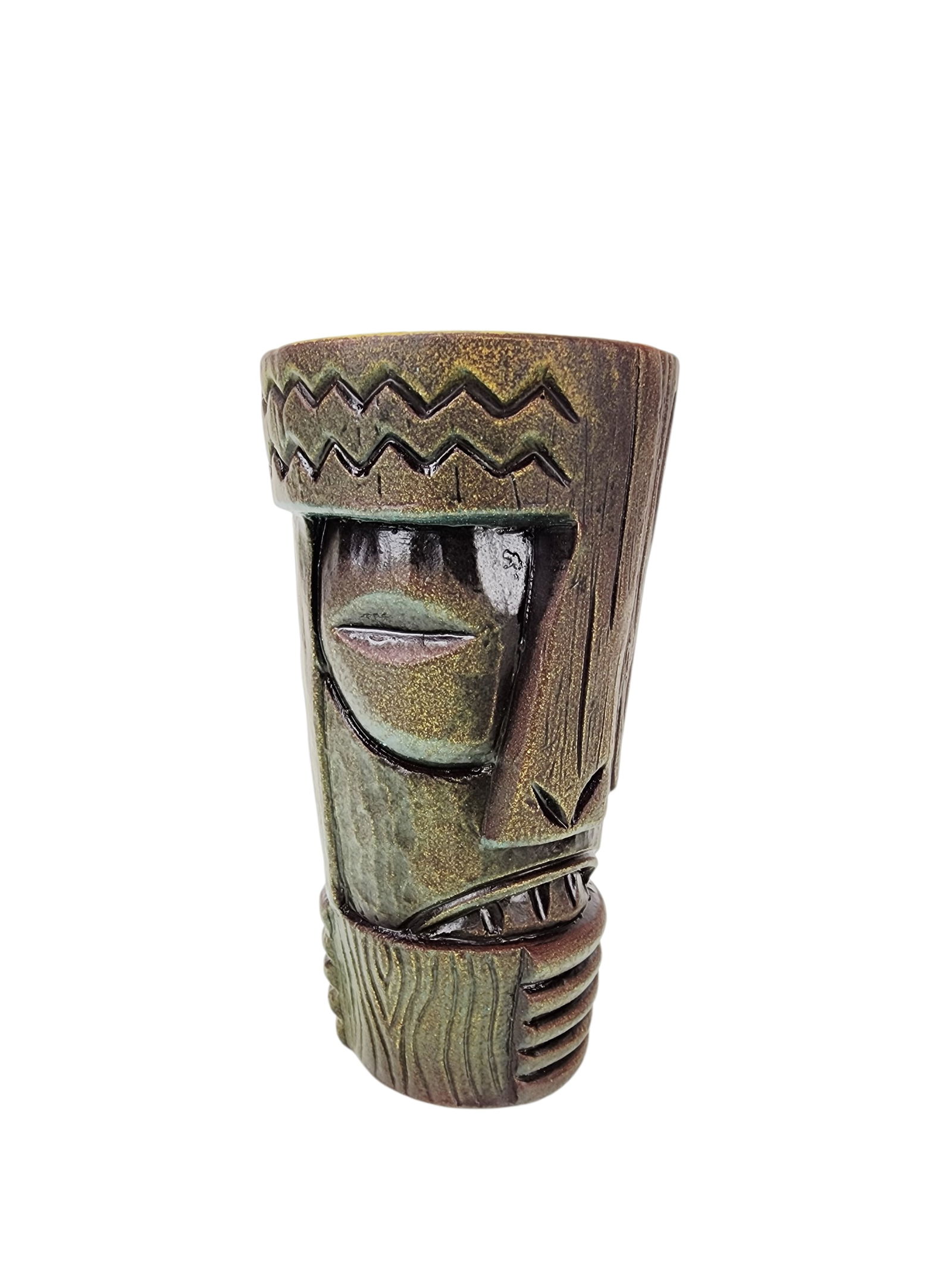 Whacky Ki House of Tabu Tiki Mug: 2018 1st edition Whacky-Ki House of Tabu Tiki Mug designed by Ken Holewczynski for Tiki Diablo. Measures 7" x 3 3/4" x 2 3/4".
