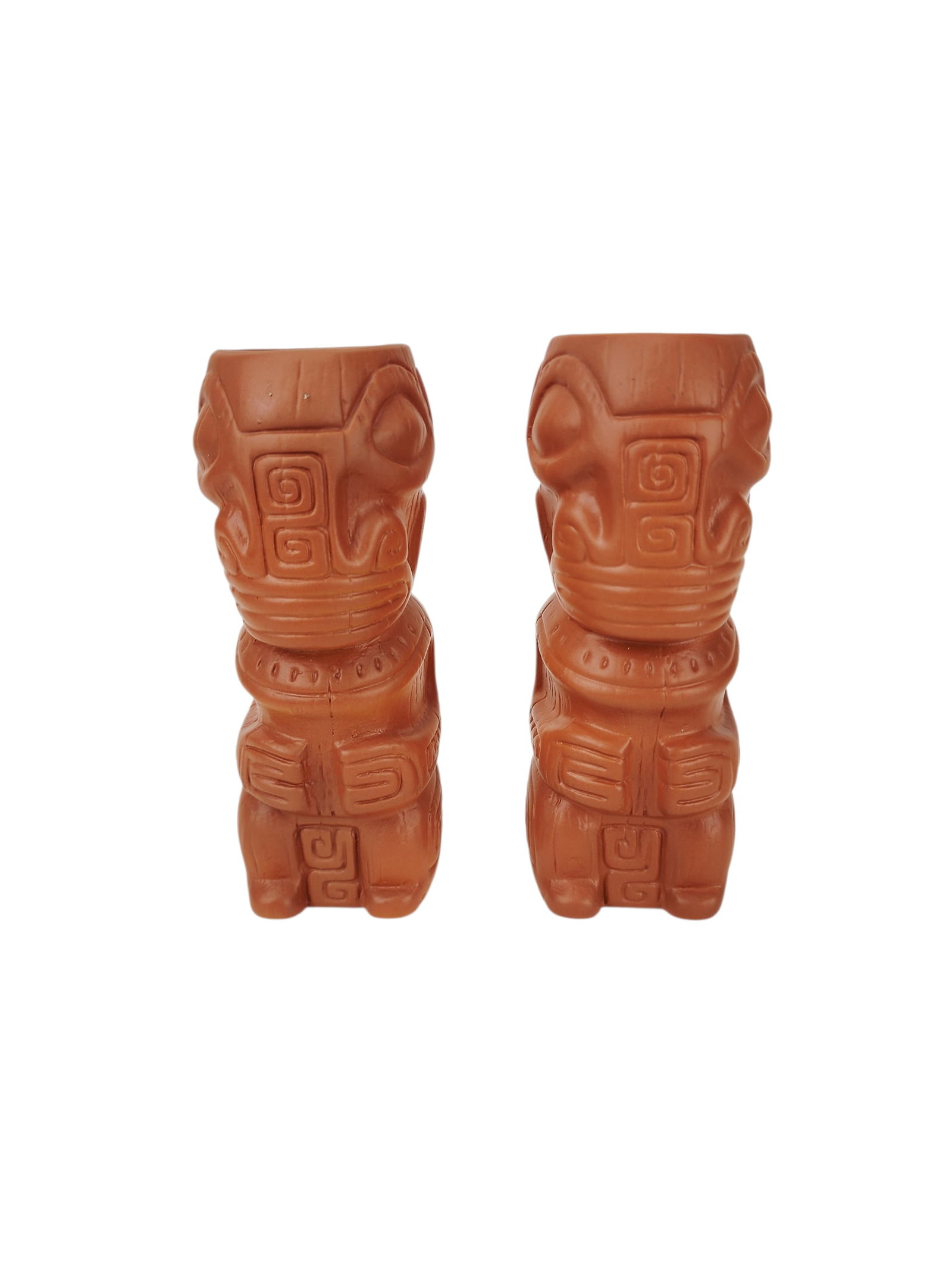 Tiki Farm 2010 Oi' Pona Marquesan Terra Cotta Tiki Mug Pair (1 of 4)