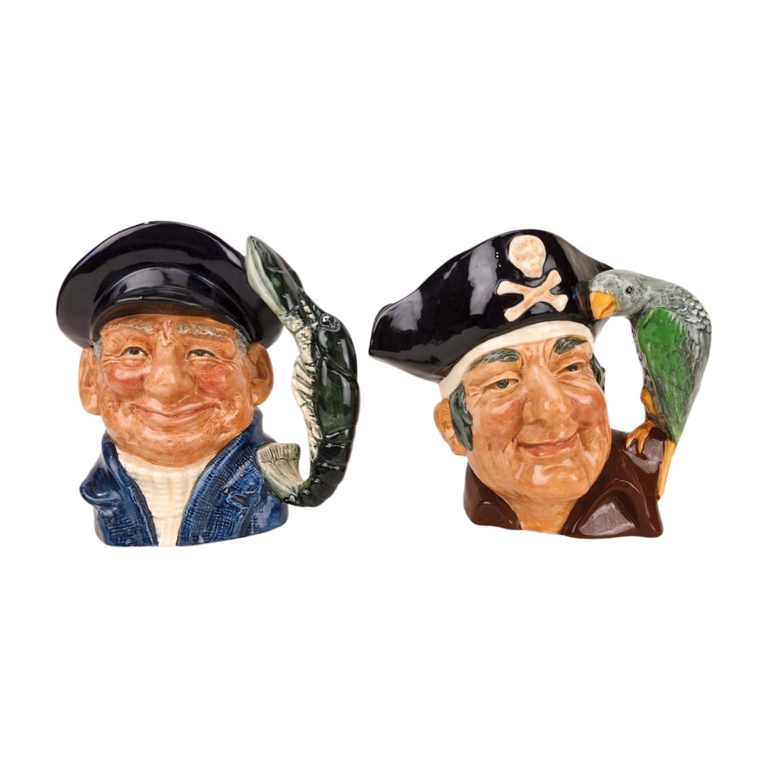 Royal Doulton Long John Silver & Lobster Man Large Toby Mug Jugs (1 of 6)