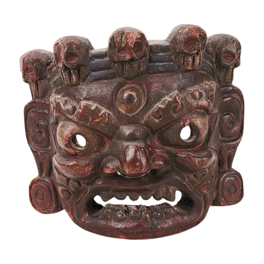 Wood Carved Mahakala Mask (1 of 4)