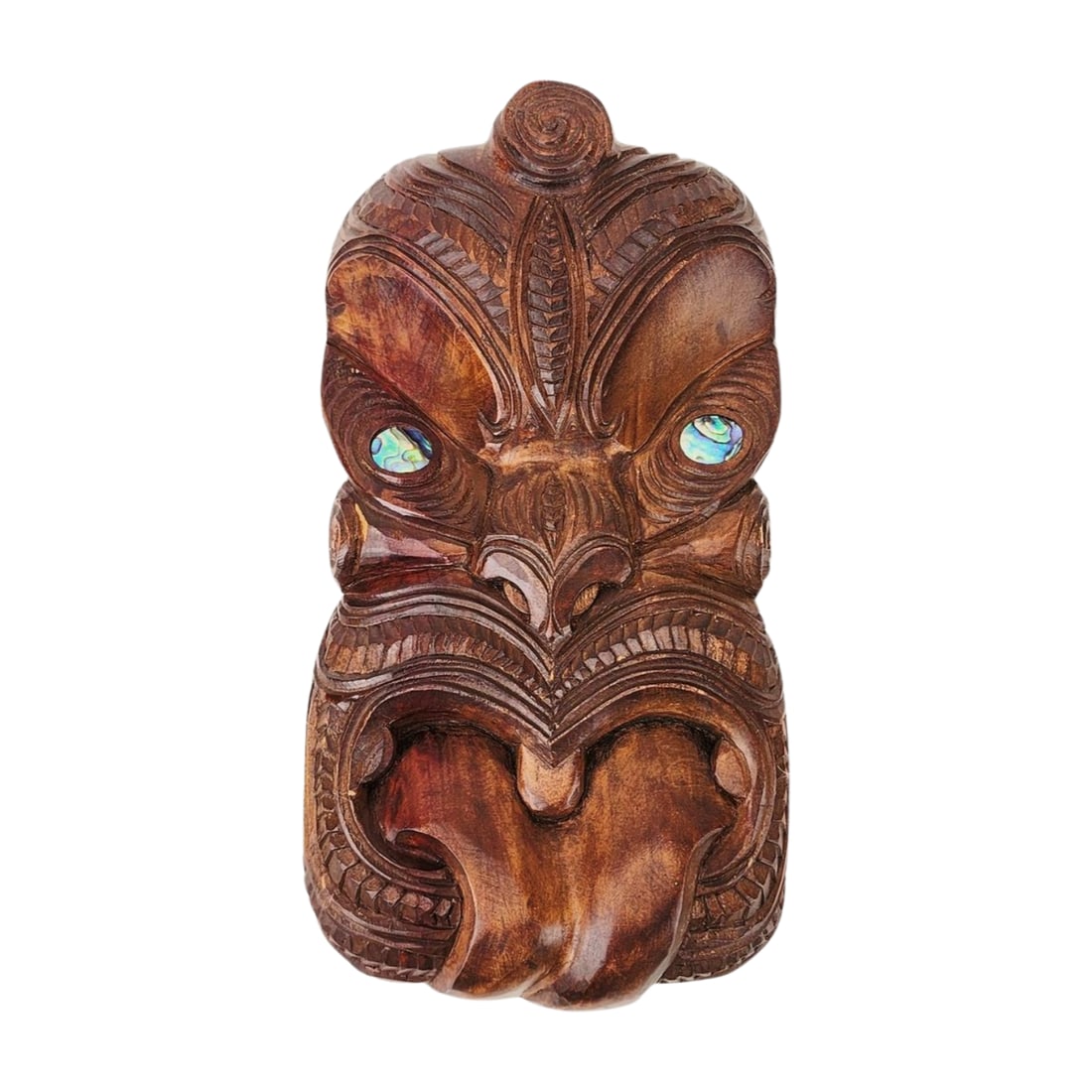 Vintage Maori Wood Carved Tiki Mask (1 of 5)
