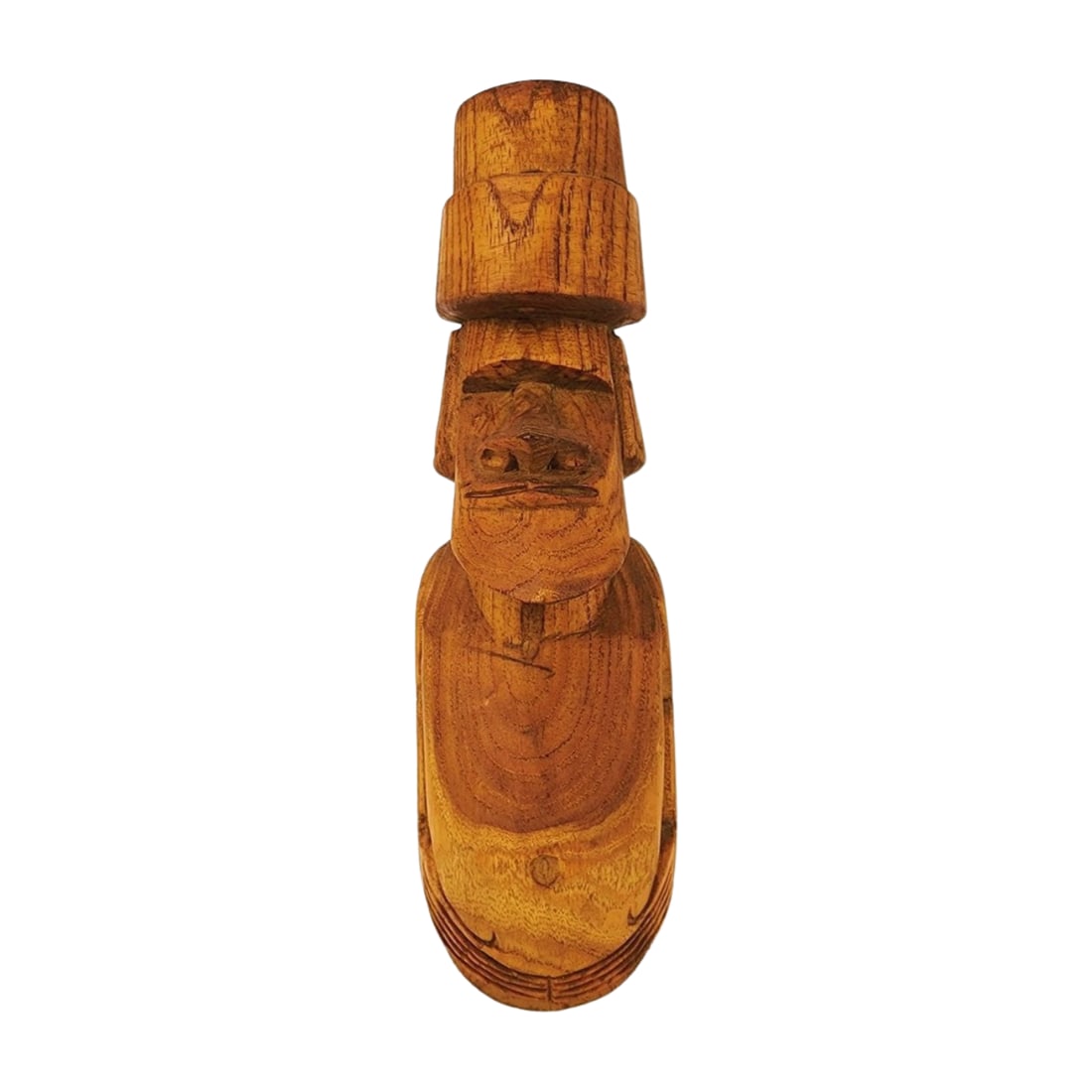 Vintage Moai Easter Island Head Wood Carving (1 of 4)