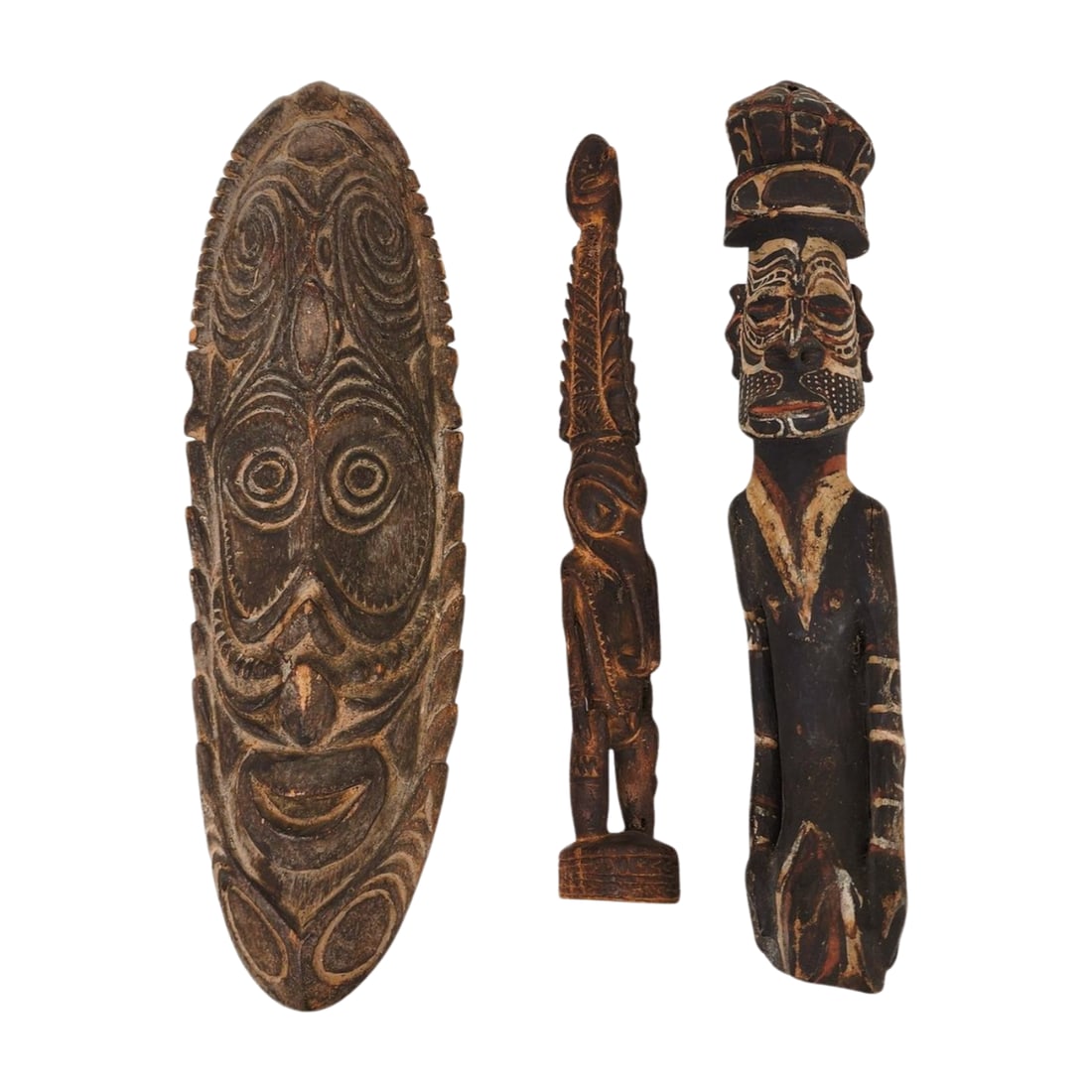 Group of Oceanic Papua New Guinea Tribal Art Carvings (1 of 5)