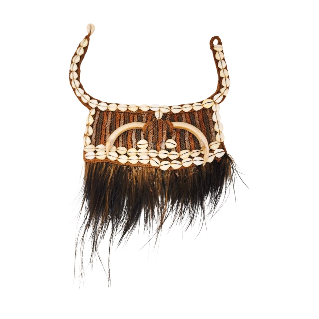 Papua New Guinea Shell & Tusk Crochet Pouch (1 of 5)