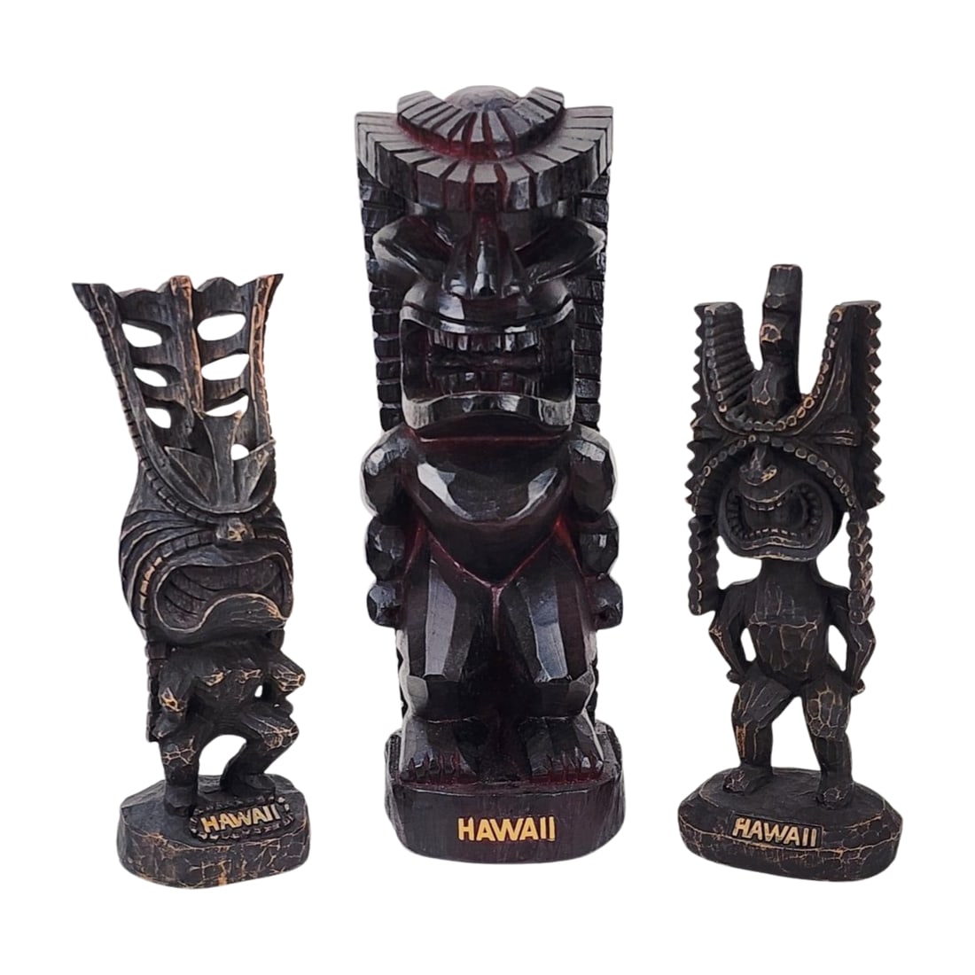 Group of Hawaiian Tiki God Statues (1 of 5)