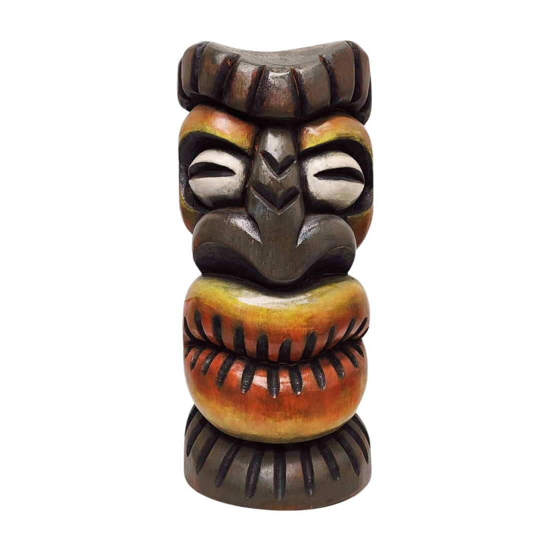 Large 35in Wood Tiki Statue Carved Sculpture (1 of 8)