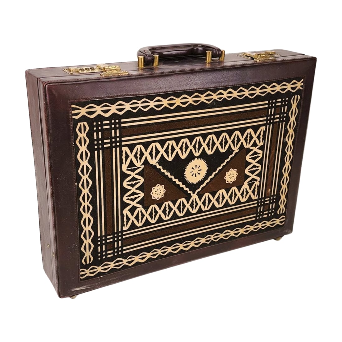 Tapa Happy Honolulu Leather Briefcase (1 of 8)