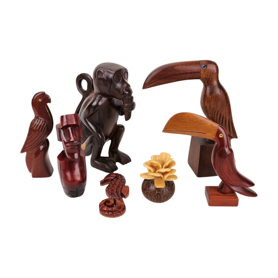Group of Wood Carved Tiki & Oceanic Sculptures (1 of 5)