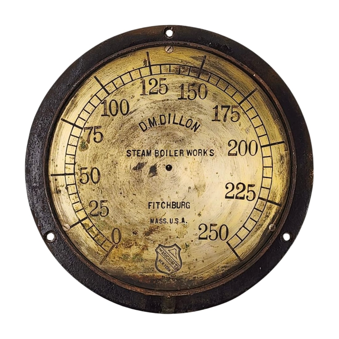 D.M. Dillon Steam Boiler Works Pressure Gauge (1 of 4)