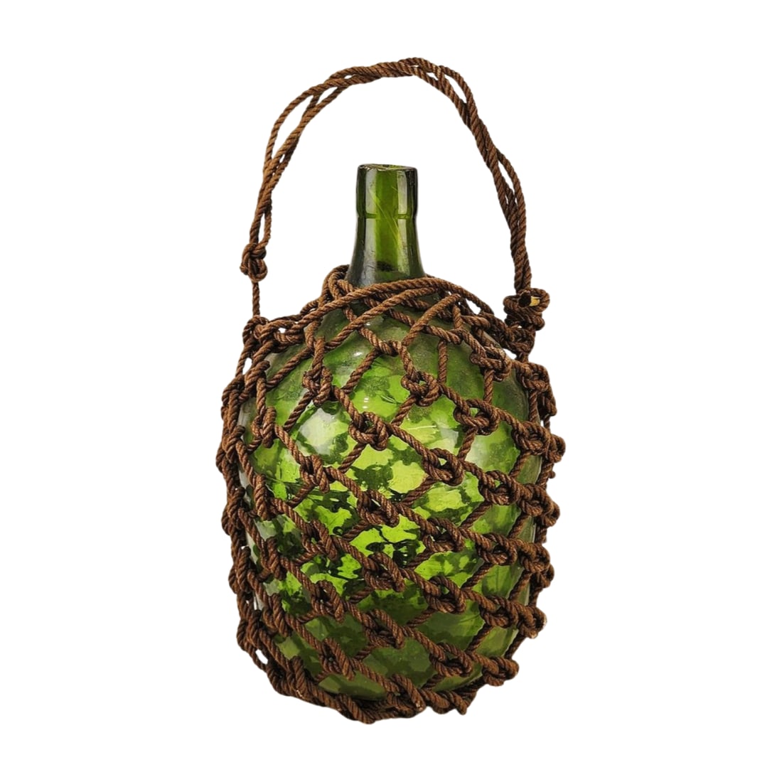 Antique Glass & Rope Ship Bottle Demijohn (1 of 5)