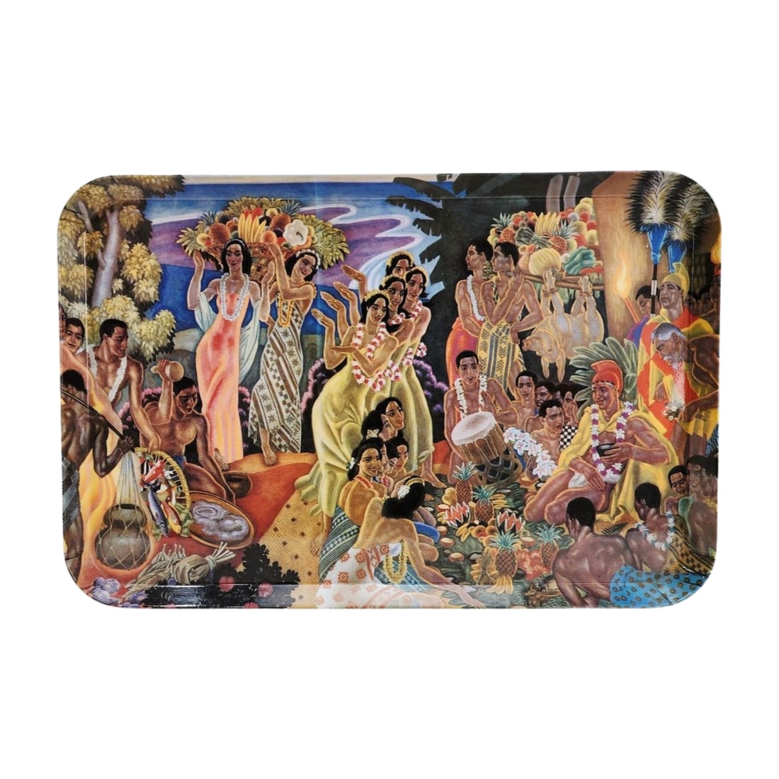 Eugene Savage Cruise Line Hawaii Melamine Tray 'The Royal Luau' (1 of 5)