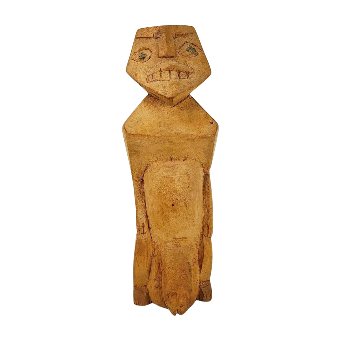Wood Carved Tiki Style Fertility Sculpture, Micronesia (1 of 5)