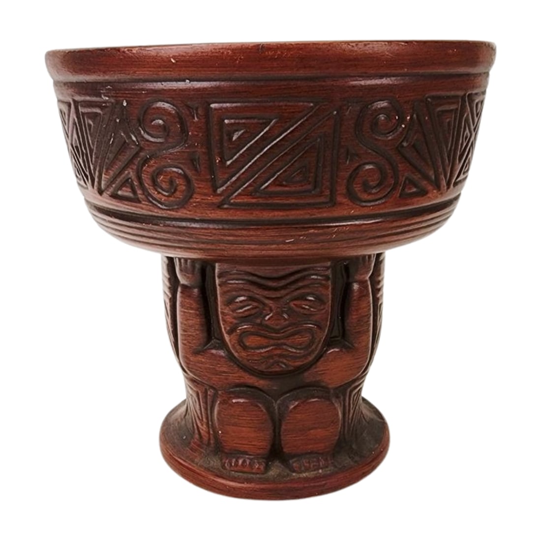 Vintage Ceramic Tiki Mug Scorpion Bowl: Tiki scorpion bowl ceramic mug by unknown maker. Measures 7 1/4" x 7 1/4".