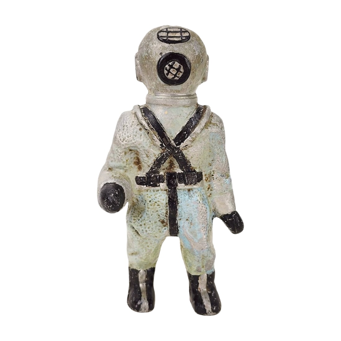 Rare Early Aluminum Diver Bubbler Aquarium Ornament (1 of 4)