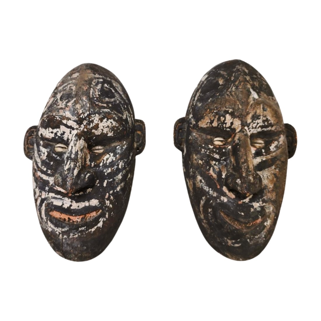 Papua New Guinea Ancestor Wood Carved Heads (1 of 5)