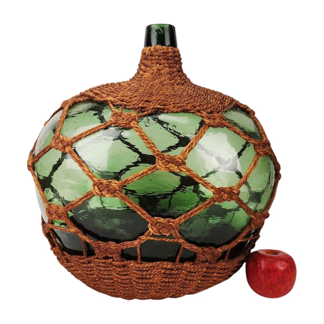 Large Sailor Ropework Antique Demijohn Bottle - 2