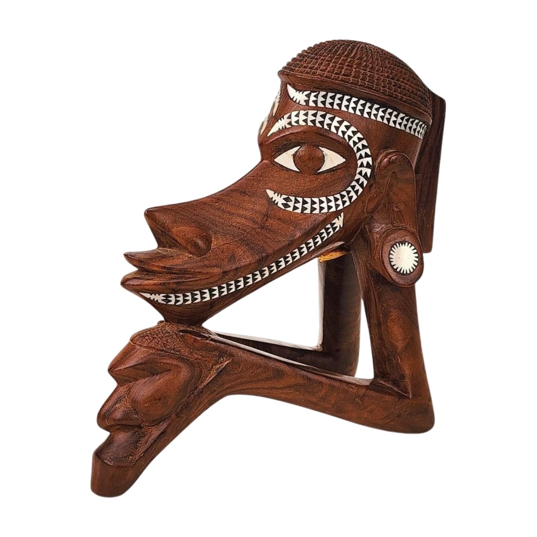 Solomon Islands Wood Carved Canoe Figurehead Sculpture (1 of 7)