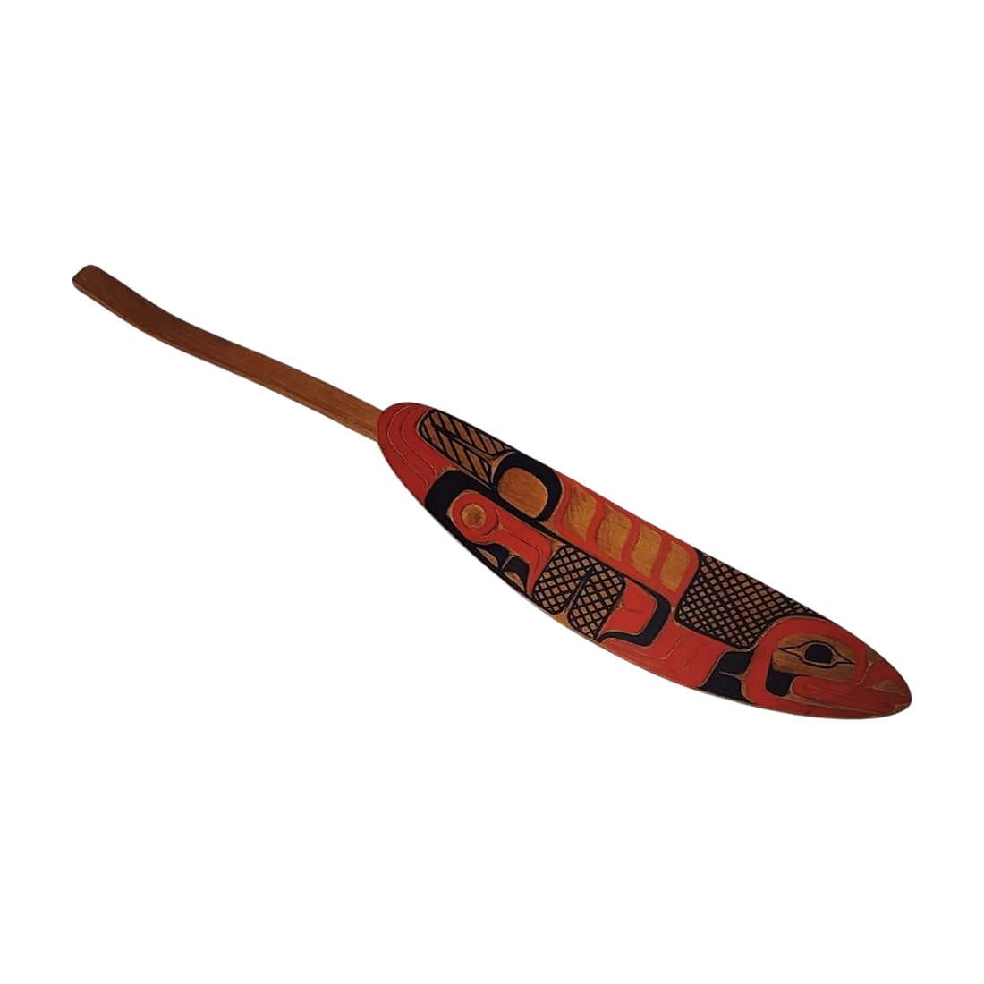 Northwest Coast Native American Carved Spoon, Joe David (1946-) (1 of 5)