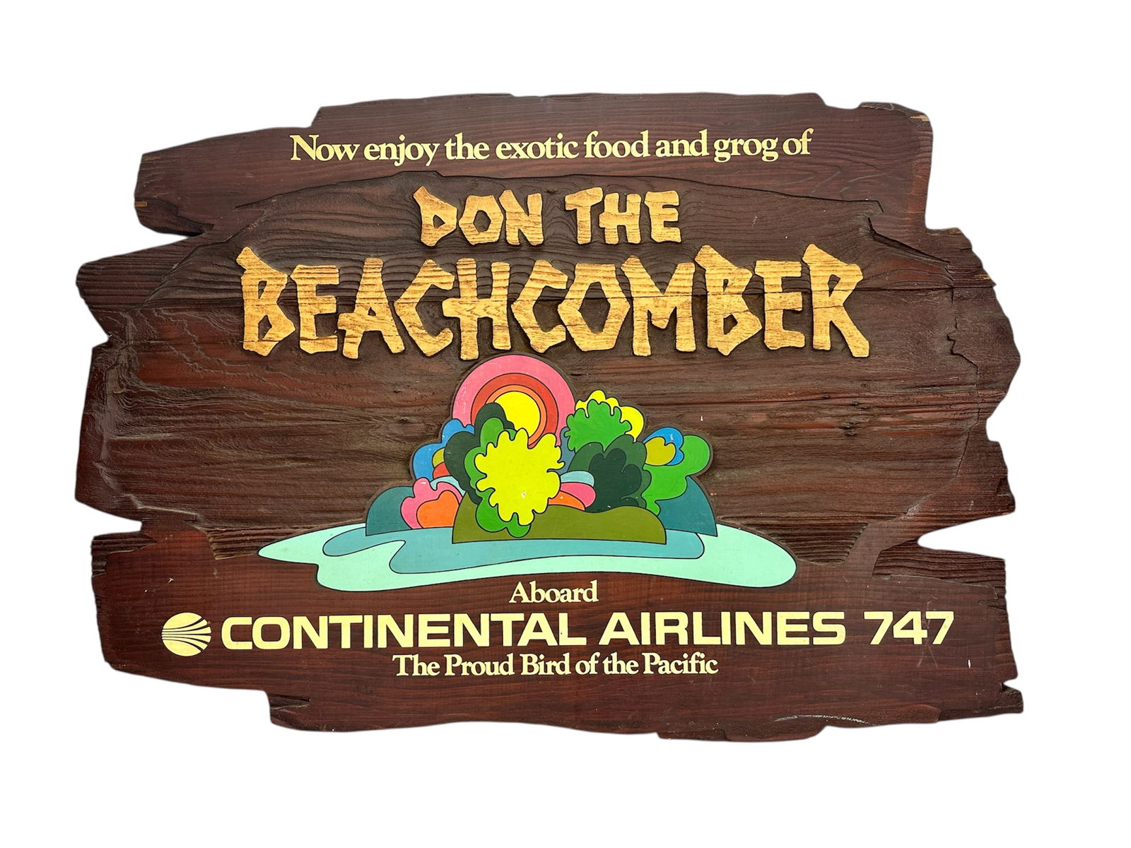 Rare Don The Beachcomber Continental Airlines Sign Hawaii (1 of 8)