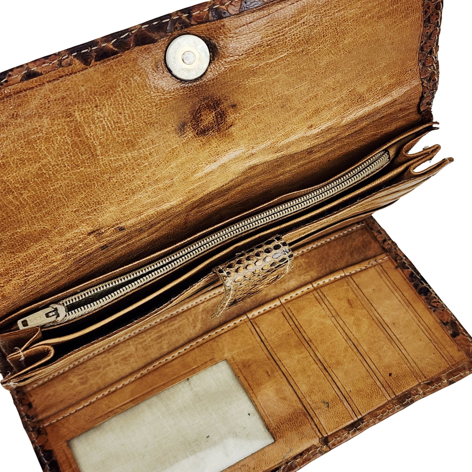 Vintage Python Snakeskin Wallet 1940s - 4