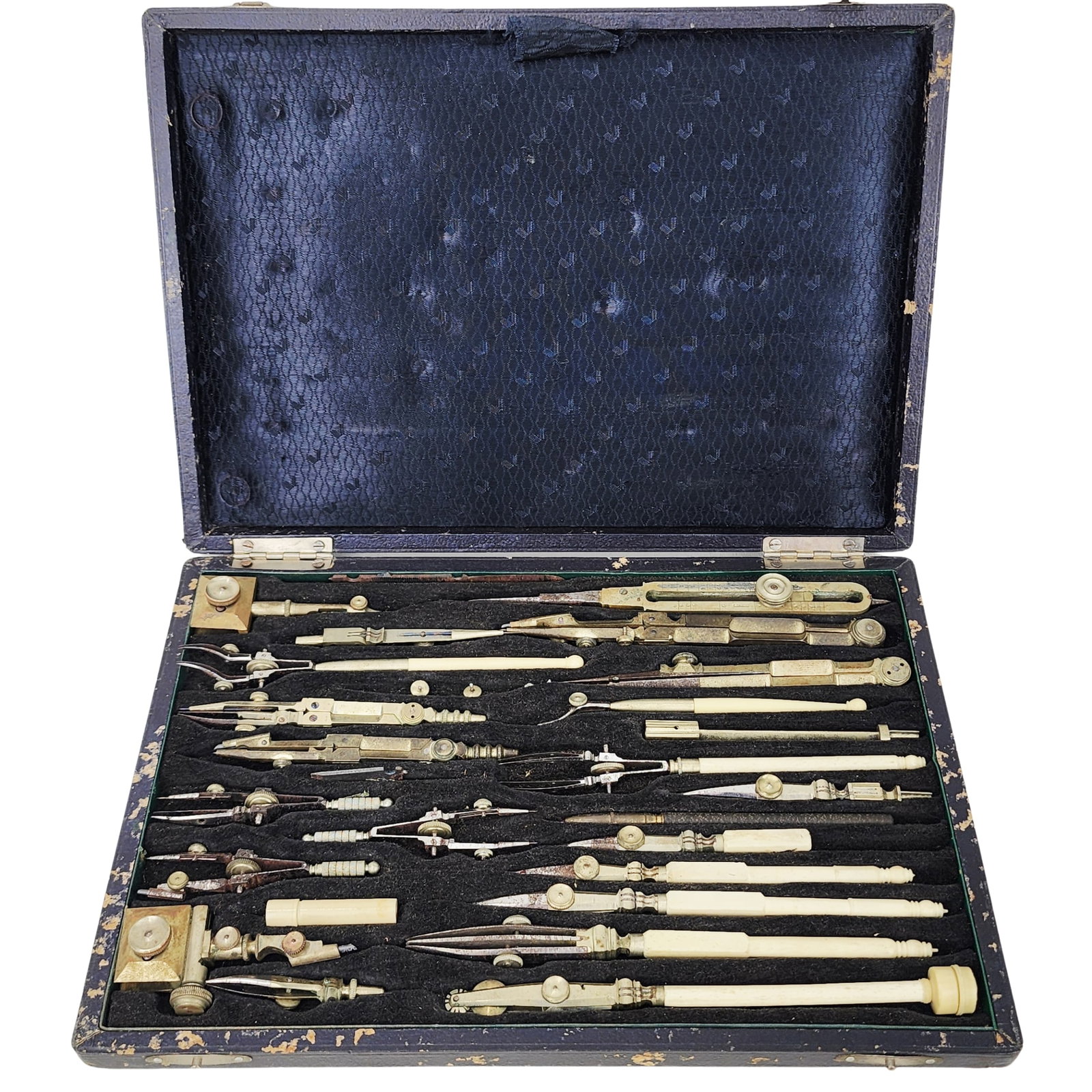 Antique Bone Handle 19th Century Drafting Tools Set (1 of 6)