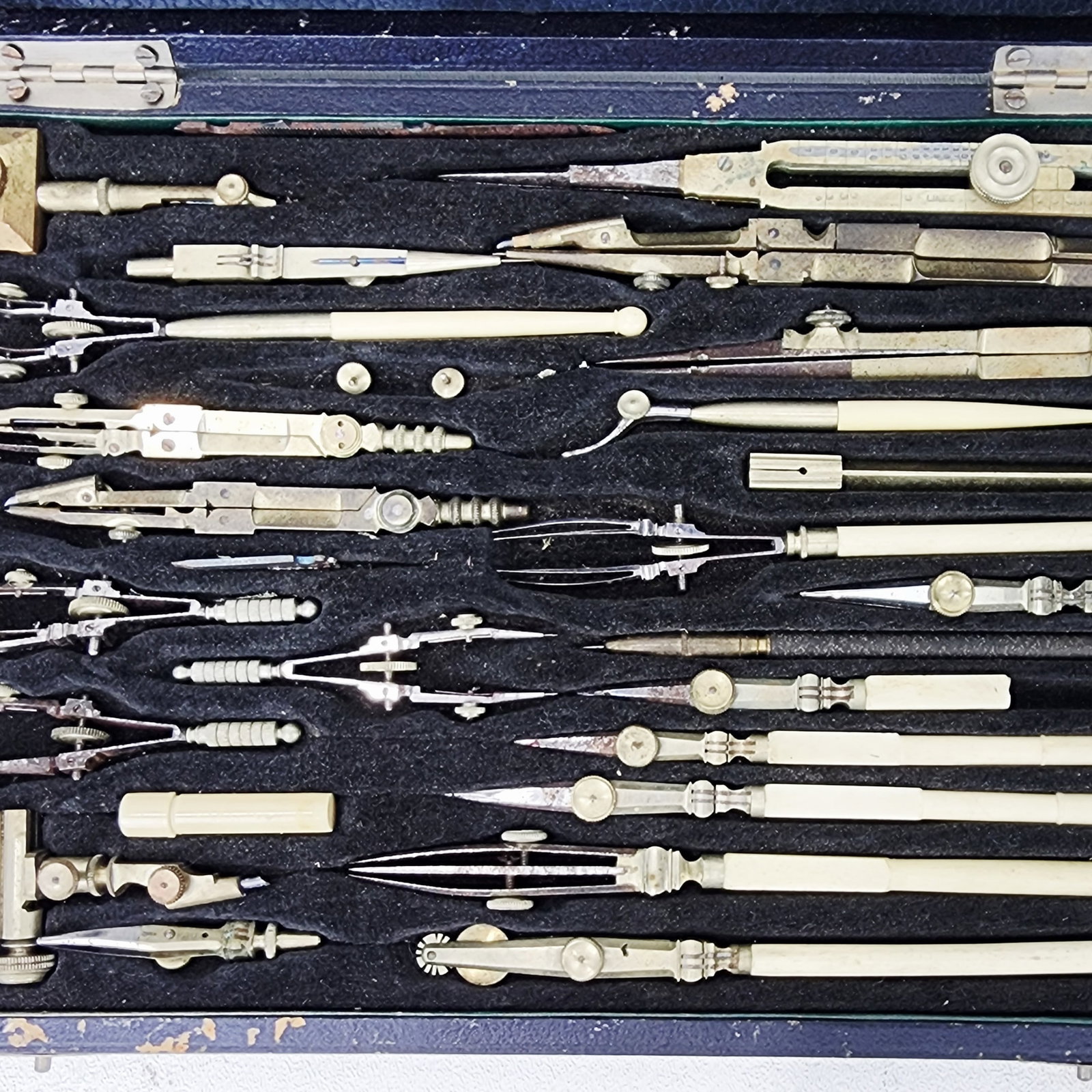 Antique Bone Handle 19th Century Drafting Tools Set - 3