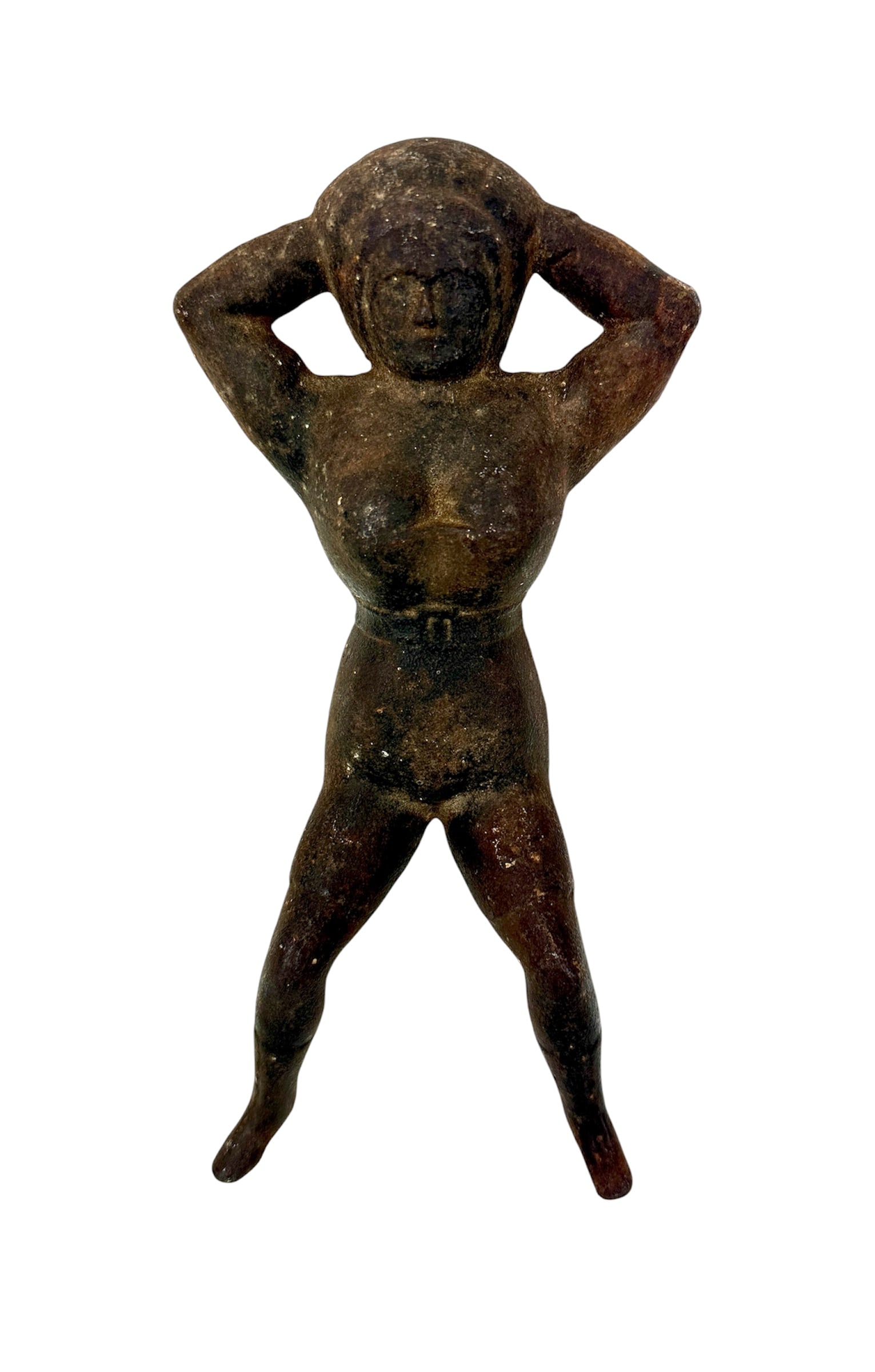 Vintage Risque Naughty Nellie Cast Iron Boot Jack: Old cast Iron Lady form boot jack. Measures 5"w x 10"d x 2.5"t.