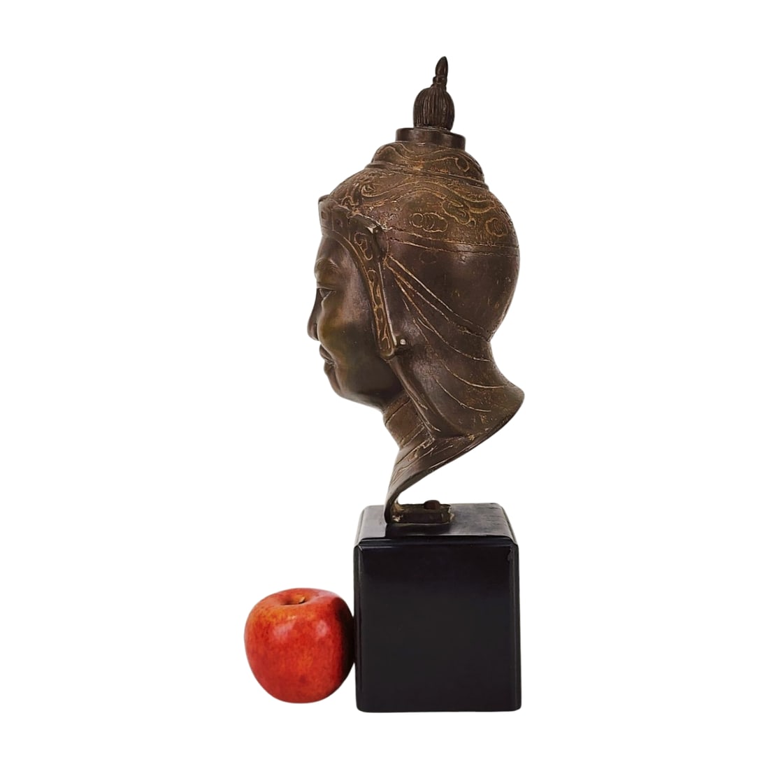 Vietnamese King Bronze Warrior Bust - 2