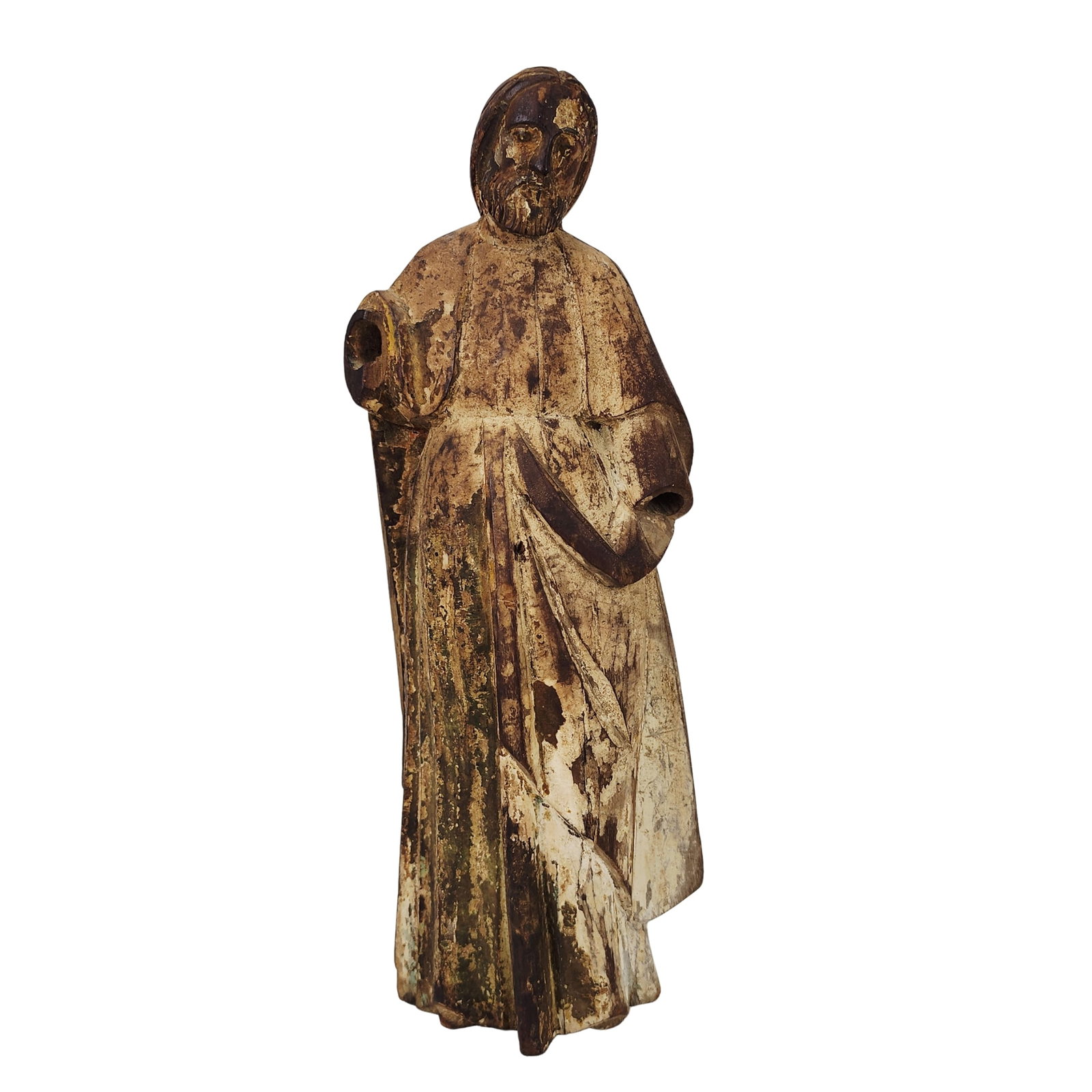 Antique 18th c. Spanish Colonial Wood Carved Jesus Statue (1 of 5)