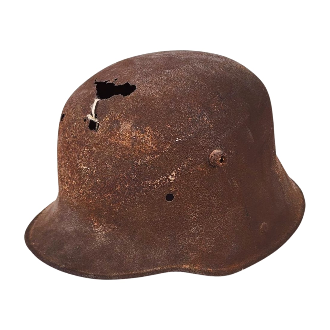 German WWII Battle of Somme Military Helmet: Vintage WWII Battle of Somme German Military Helmet. Measures 12 3/8" x 7 1/2".
