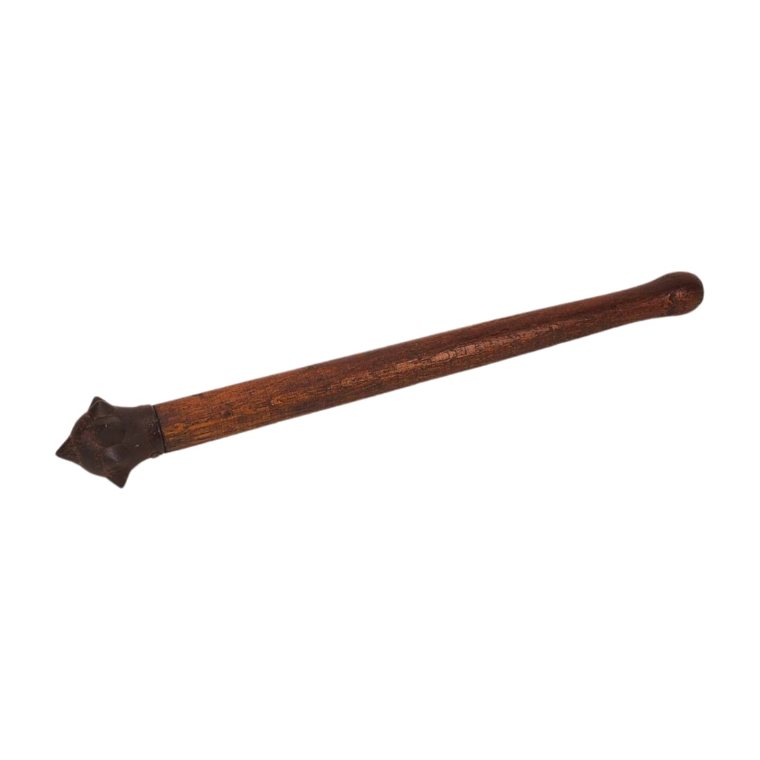 WWI German Military Trench Spike Club: Authentic WWI Goedendag type trench club used by the German military. Wood handle with iron spike. Measures 21 3/4" x 3 1/8".