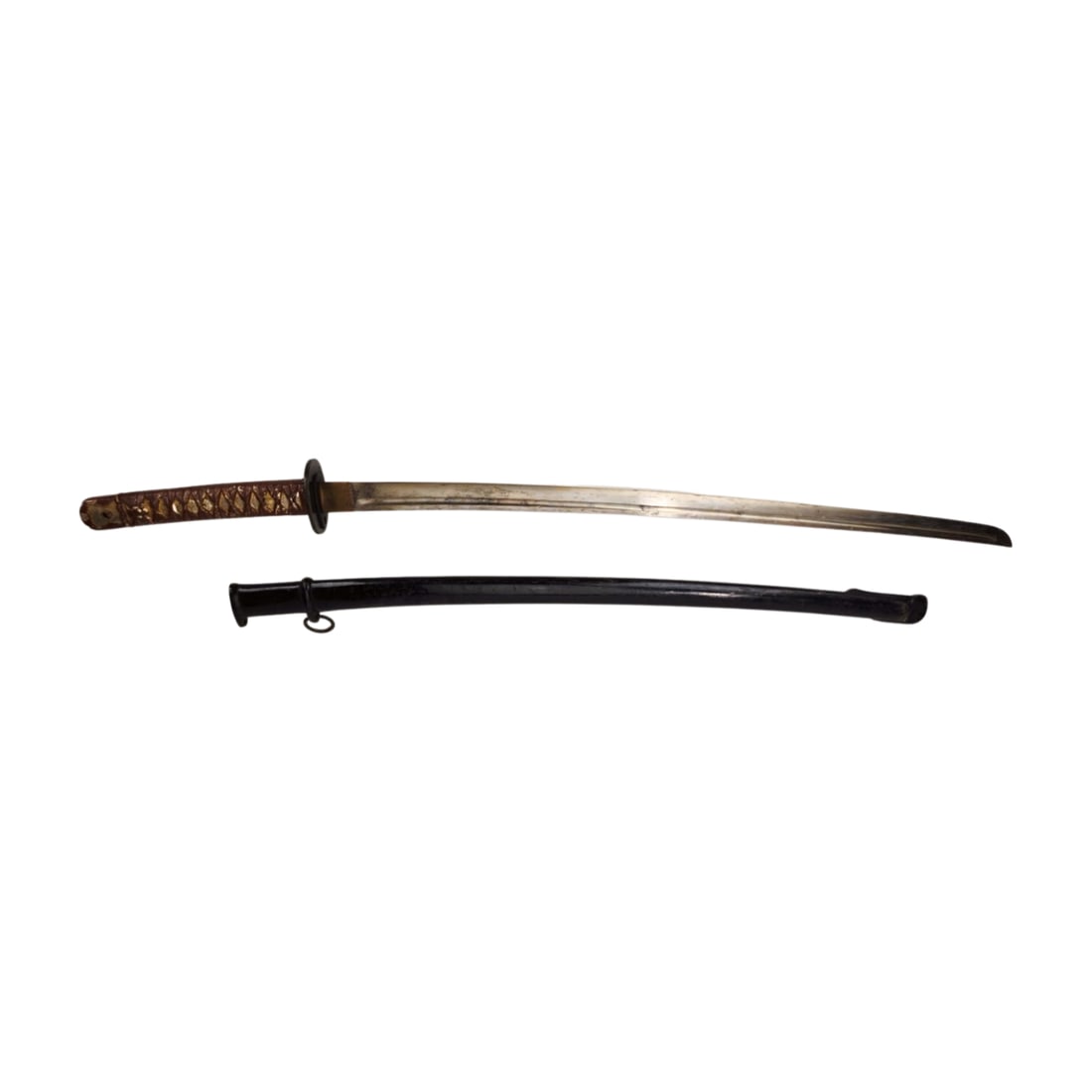 Japanese Army Type 95 Tokyo Arsenal NCO Shin-Gunto Sword: WWII Japanese issue NCO Shin-Gunto military sword type 95. Measures 37 3/4" long total with 27 1/2" blade.