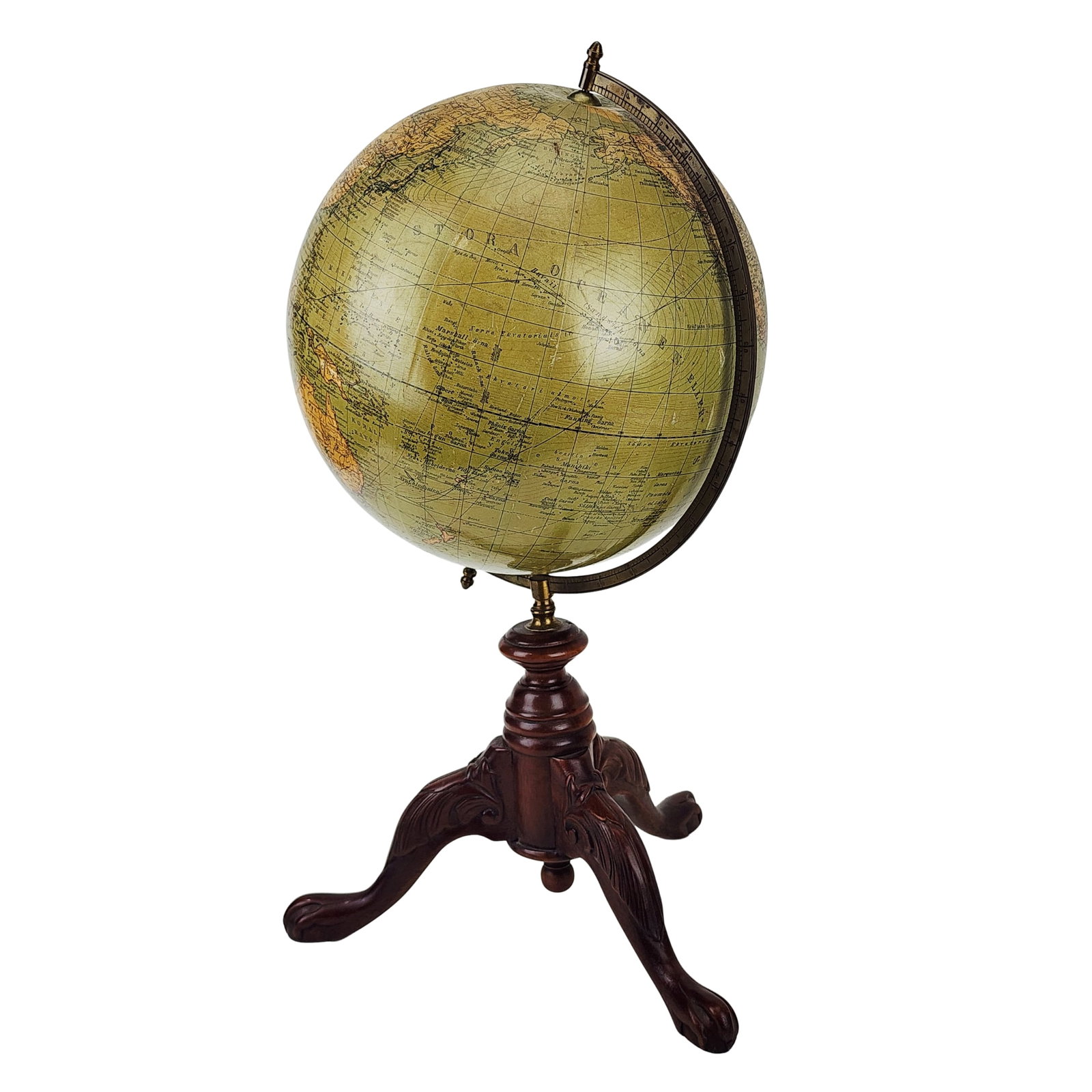 Antique German Claw Foot Globe - 2