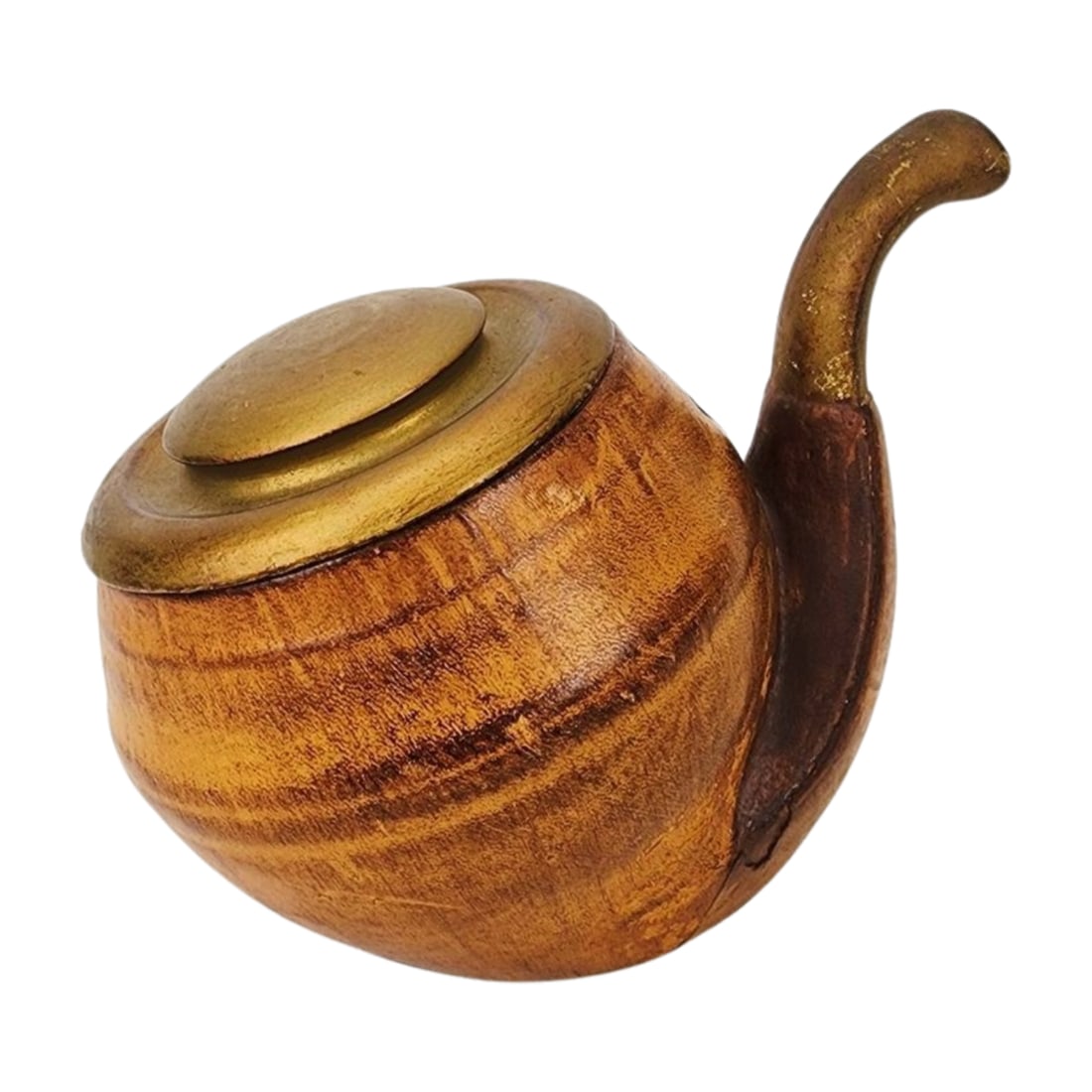 Vintage Italian Leather Wrapped Pipe Shape Humidor (1 of 5)